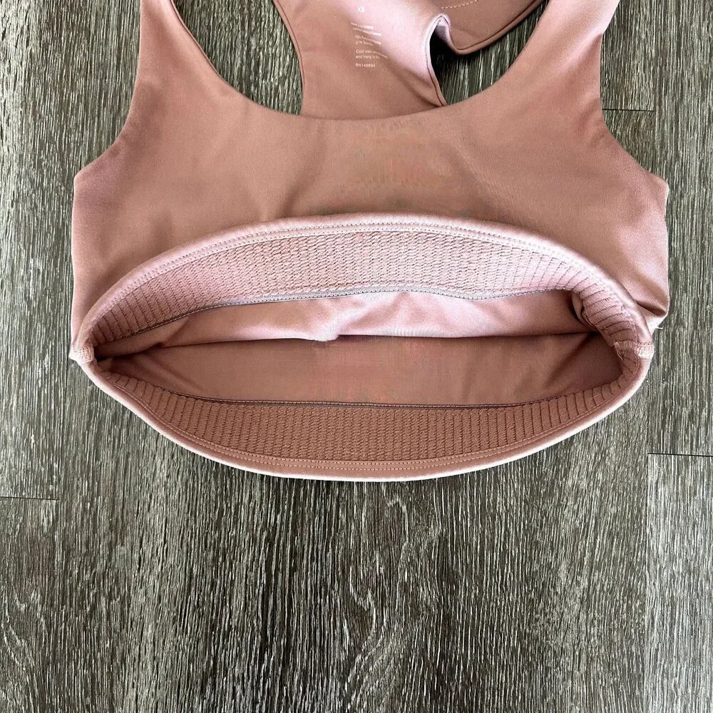 NWOT GIRLFRIEND COLLECTIVE Paloma Sports‎ Bra XS Rose Quartz Pink Racerback Crop